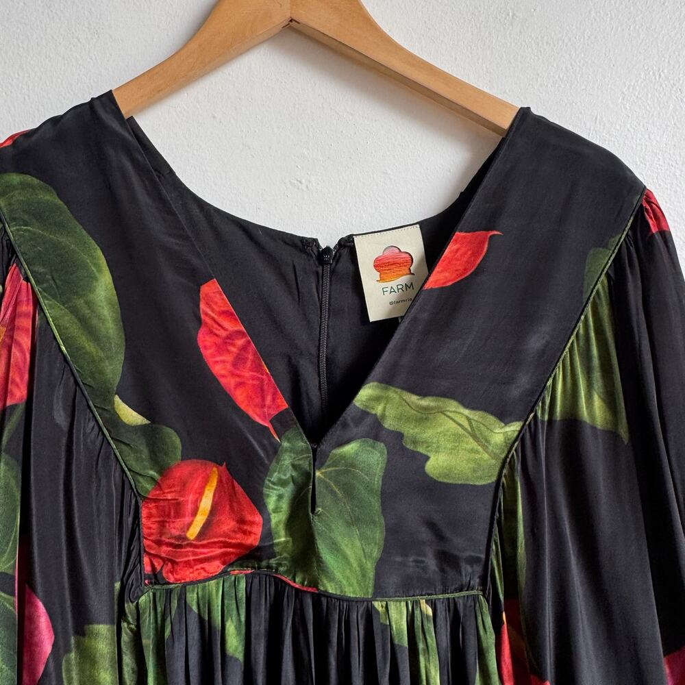 NWT FARM RIO Anthurium V-neck Floral Maxi Dress - Picture 6 of 15